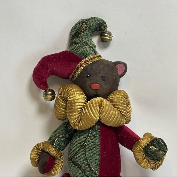 Festive Jester Bear Plush - Picture 4 of 8